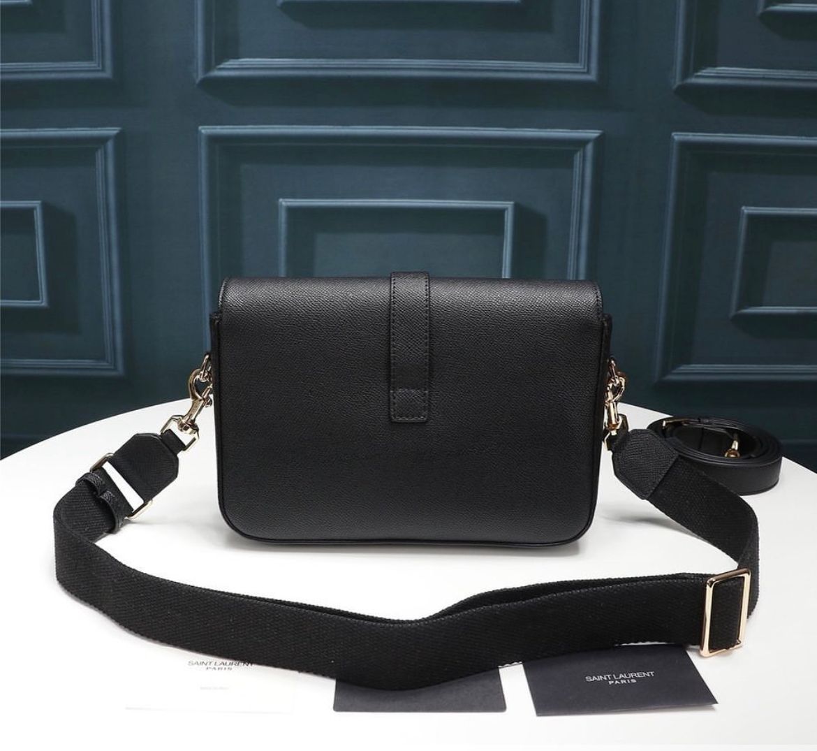 YSL BORSA SATCHEL SOLFERINO MEDIA IN PELLE DI VITELLO